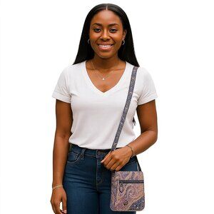 NEW Paisley Quilted Crossbody Bag